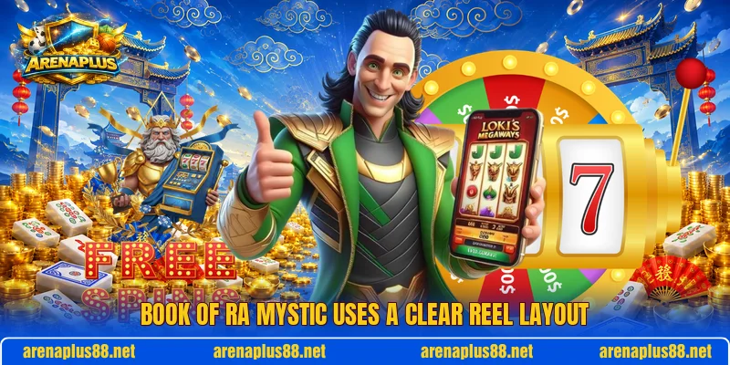 Book of Ra Mystic uses a clear reel layout Book of Ra Mystic uses a clear reel layout