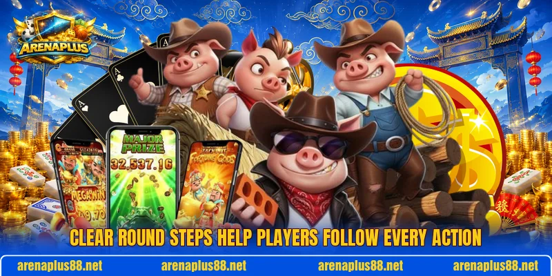 Clear round steps help players follow every action