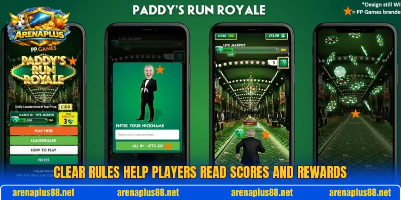 Clear rules help players read scores and rewards Clear rules help players read scores and rewards