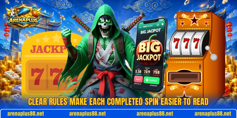 Clear rules make each completed spin easier to read