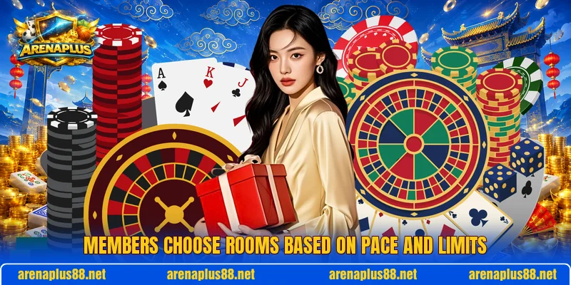 Members choose rooms based on pace and limits
