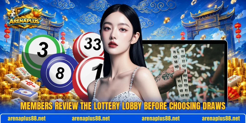 Members review the lottery lobby before choosing draws
