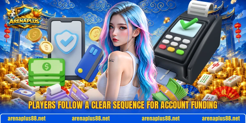 Players follow a clear sequence for account funding Players follow a clear sequence for account funding