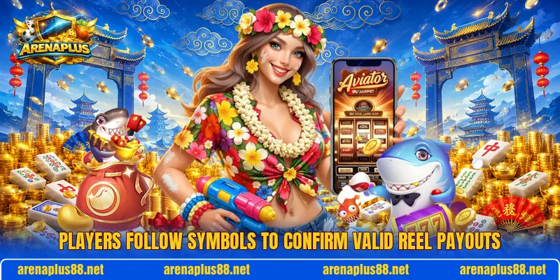 Players follow symbols to confirm valid reel payouts