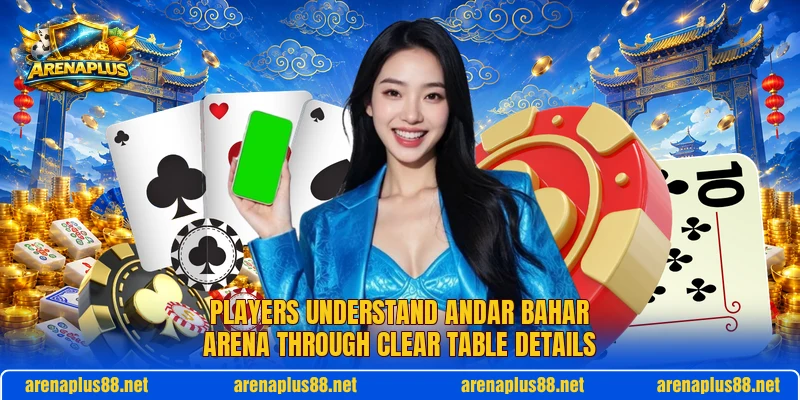 Players understand Andar Bahar Arena through clear table details