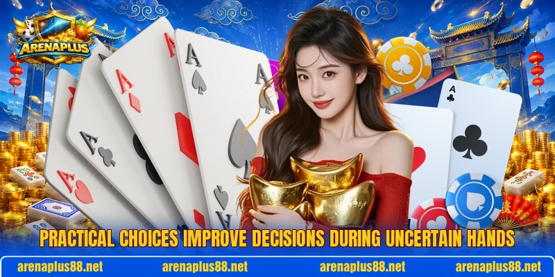 Practical choices improve decisions during uncertain hands