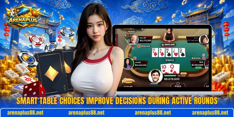 Smart table choices improve decisions during active rounds
