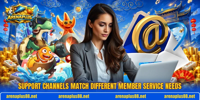 Support channels match different member service needs Support channels match different member service needs